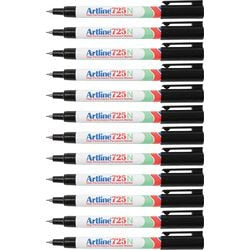 Permanent marker artline 725 fijn 0,4mm zwart rond milieuvriendelijk sneldrogend