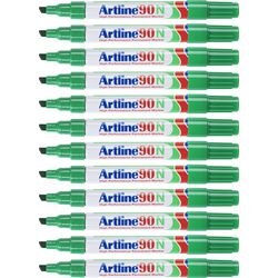 Permanent marker artline 90 ultra 2-5 mm groen schuin milieuvriendelijk