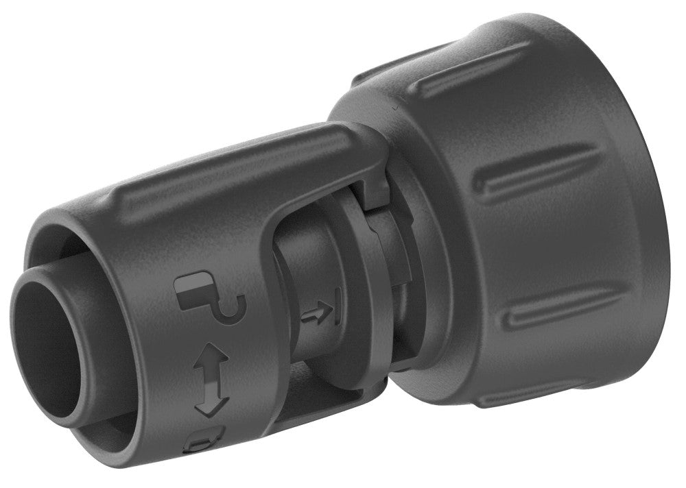 Gardena micro-drip-system kraanverbindingsstuk 13 mm (1 2 ) – 3 4 schroefdraad kraanstuk (donkergrijs)