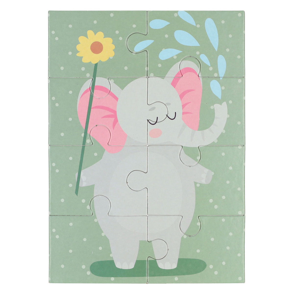 Mini puzzel dieren, 8st.