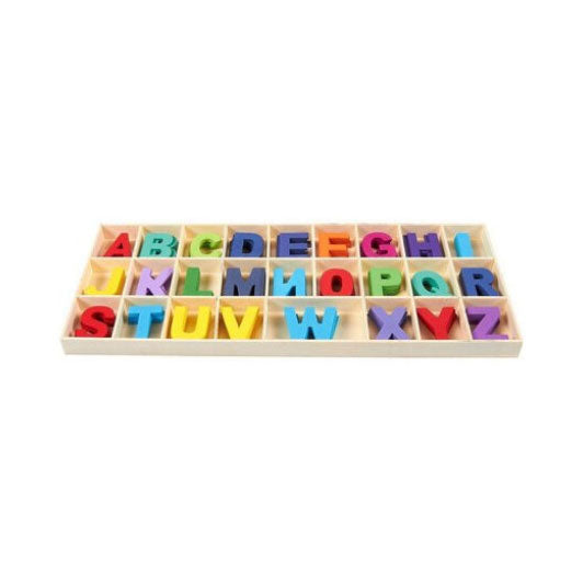 Houten lettersalfabet, 130dlg.