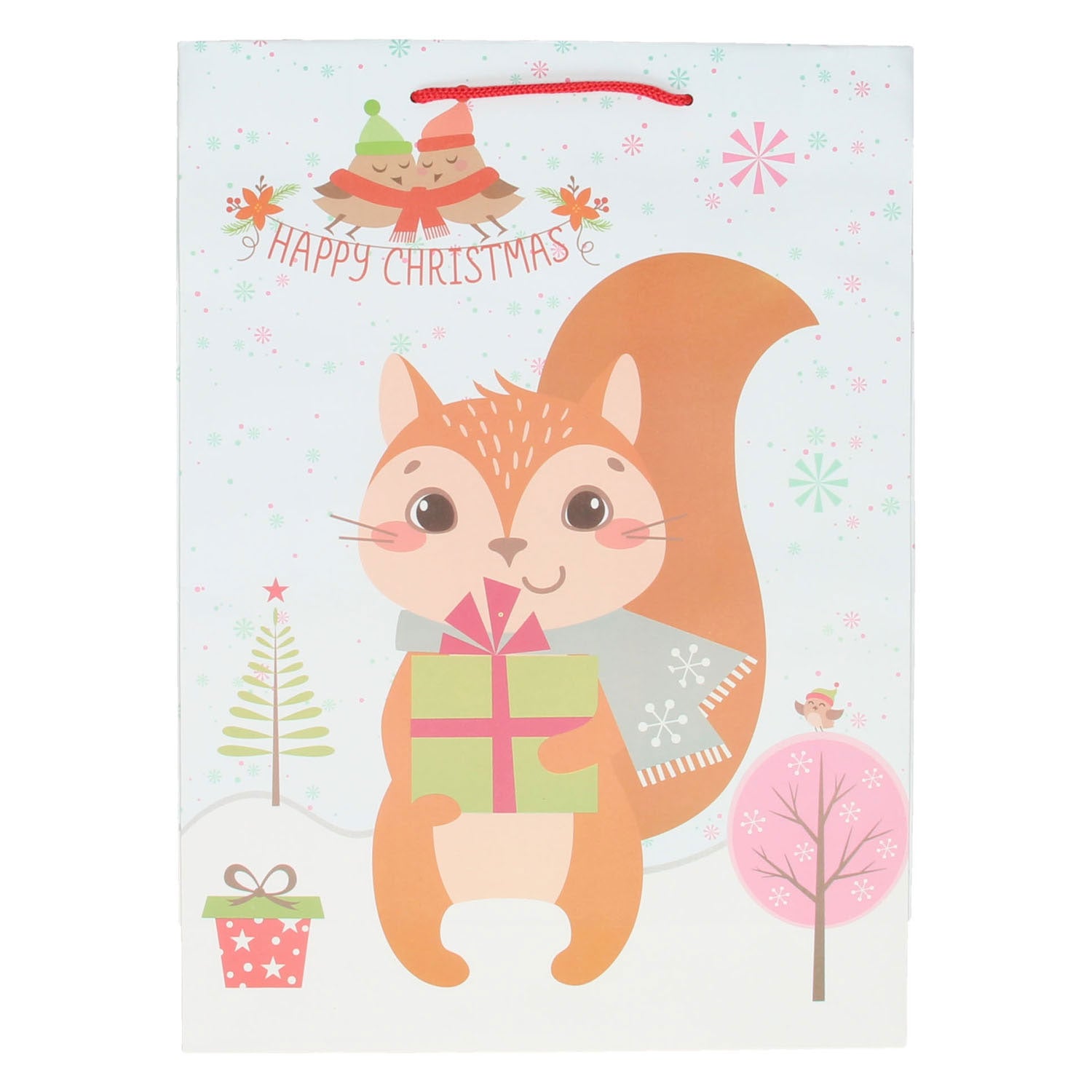 Geschenktas kerstegeltje, 34cm