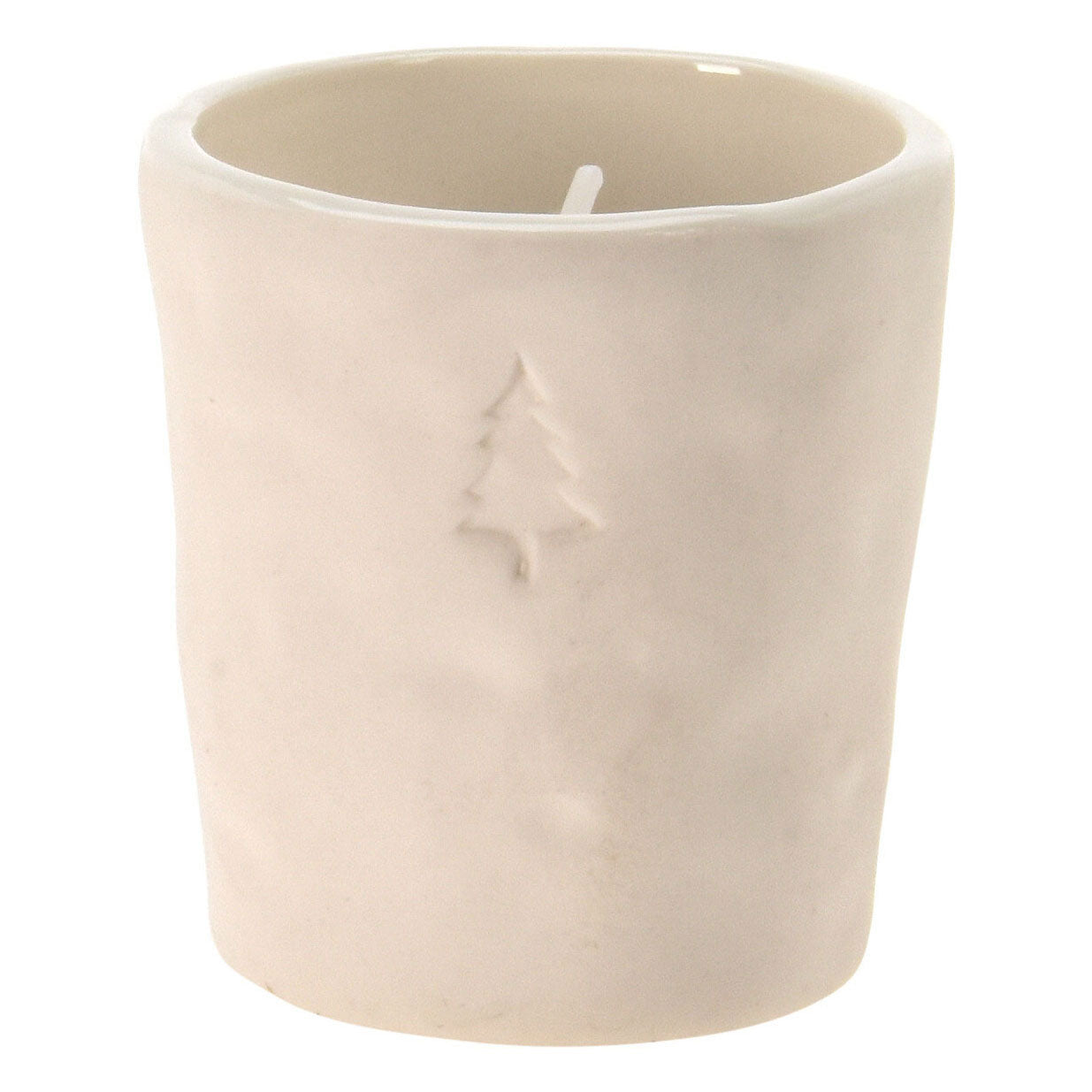 Theelichthouder kerst wit, 12st.