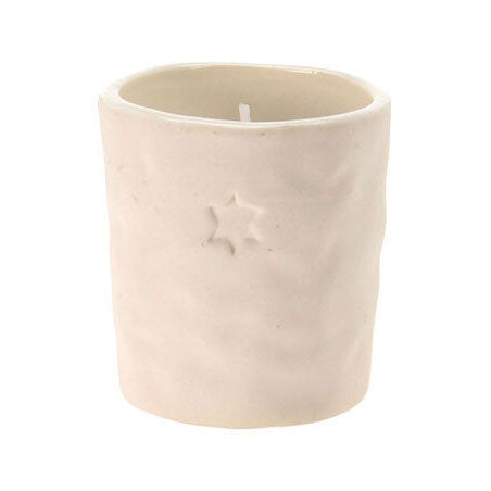 Theelichthouder kerst wit, 12st.