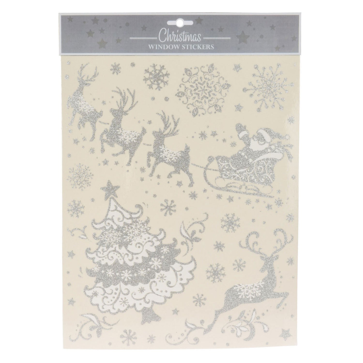 Raamsticker zilver, 42x30cm