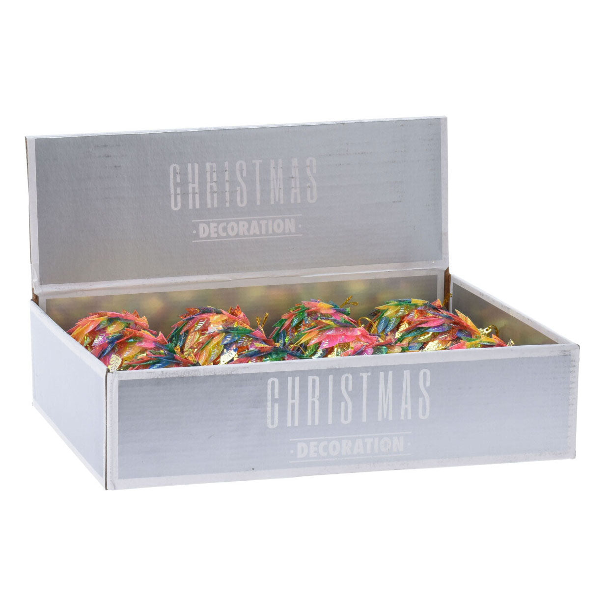 Kerstbalblad 6cm, Set vam 12 stuks