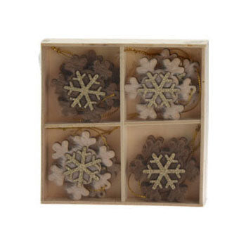 Houten Hangdecoratieset, 8st.