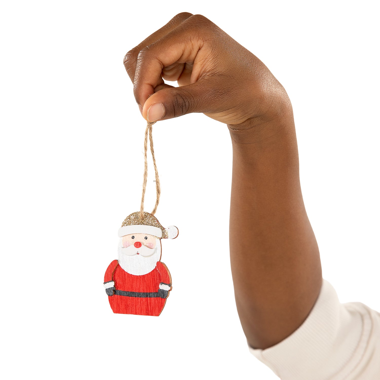 Houten kerstboomhangers, 8st.