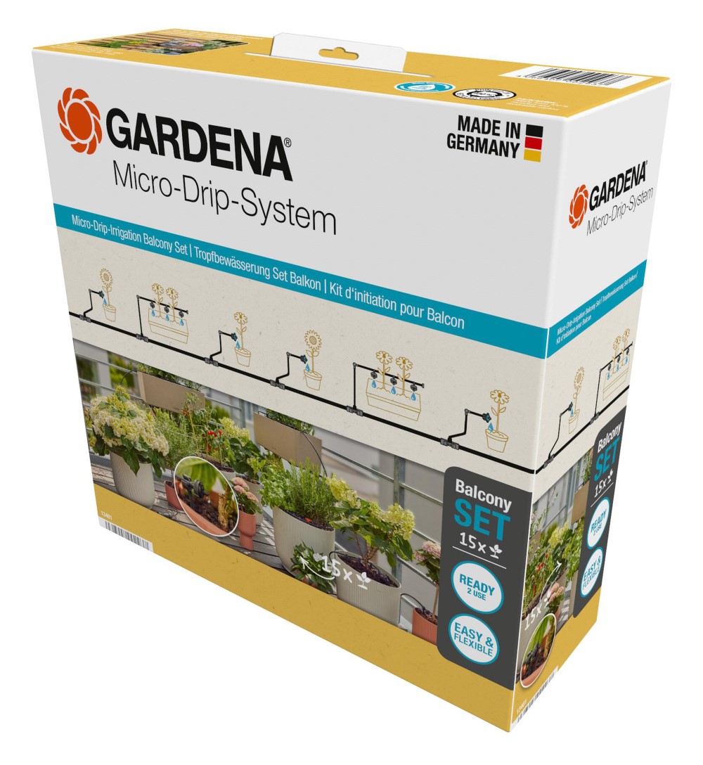 GARDENA GARDENA Micro-Drip-Bewatering Balkonset (15 planten)
