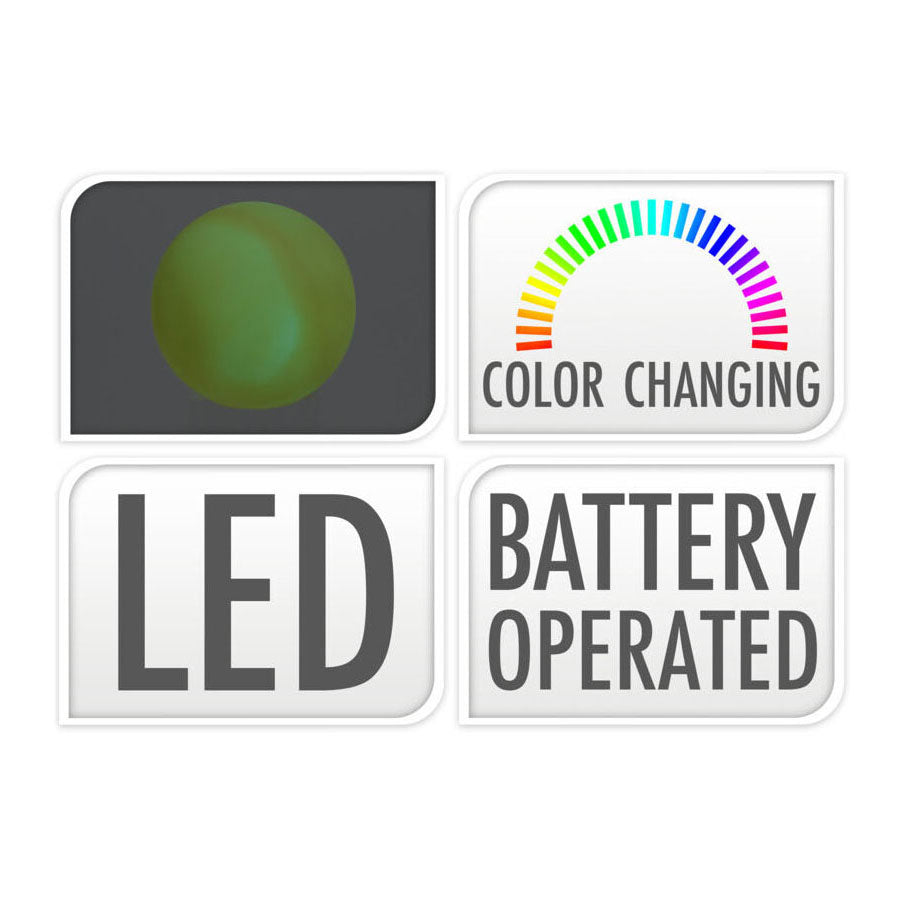 Decoratieve bal met led-verlichting, 7,5cm
