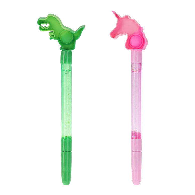 Pop it balpenfiguur met en glitter