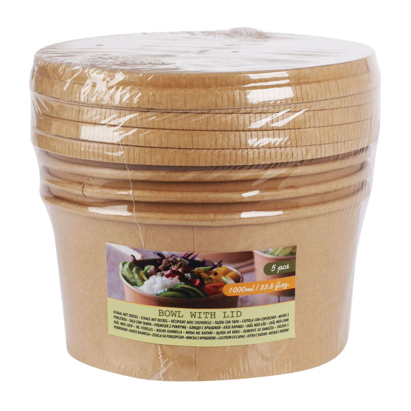 Schaal met deksel, set van 5