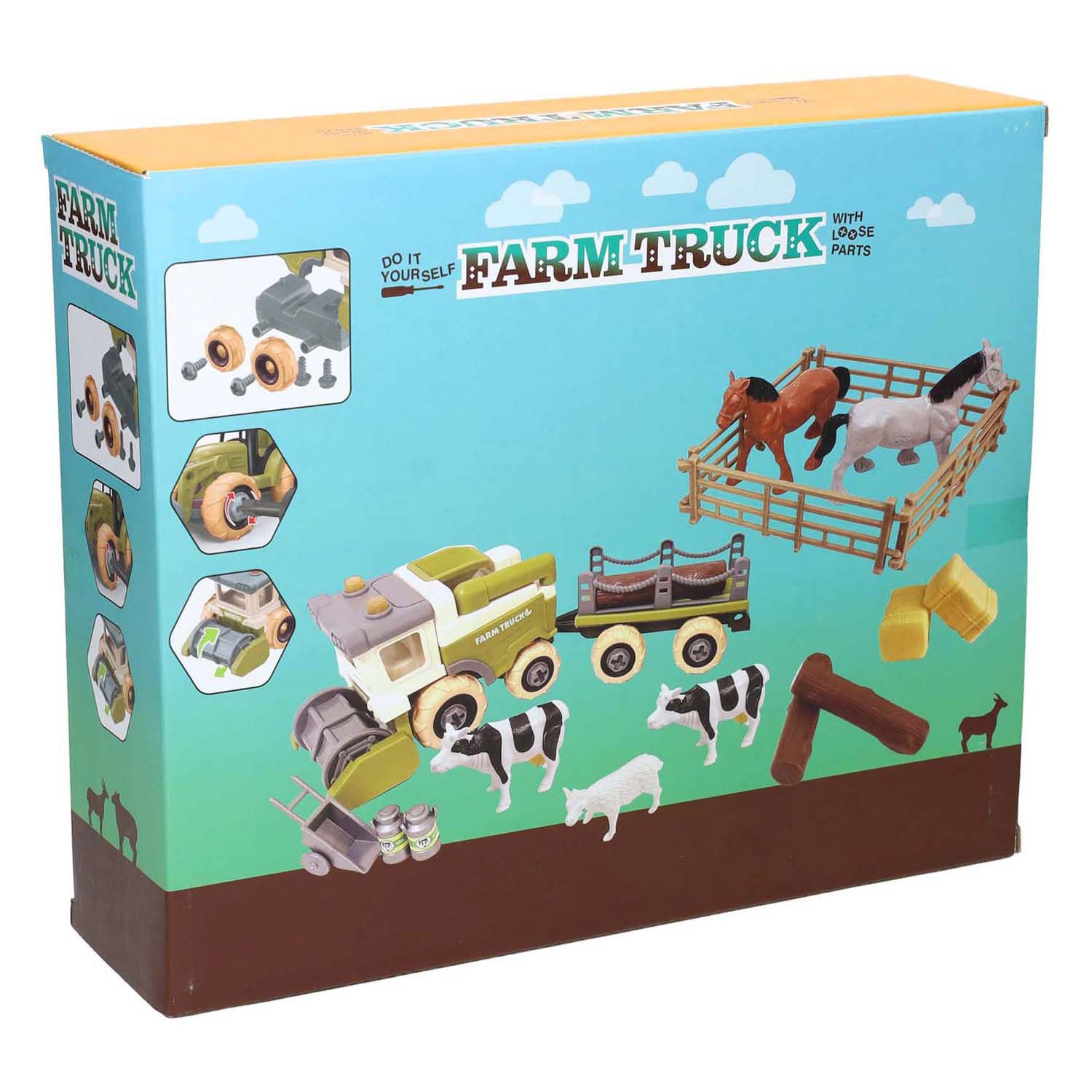 Koopman boerderij speelset tractor educatief karton speelgoed voor kinderen.