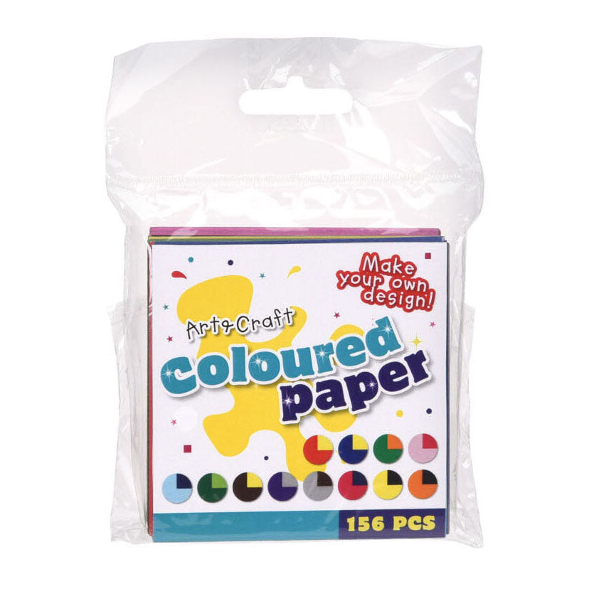 Gekleurd papier klein 156 bedekt, 7,5x7,5cm