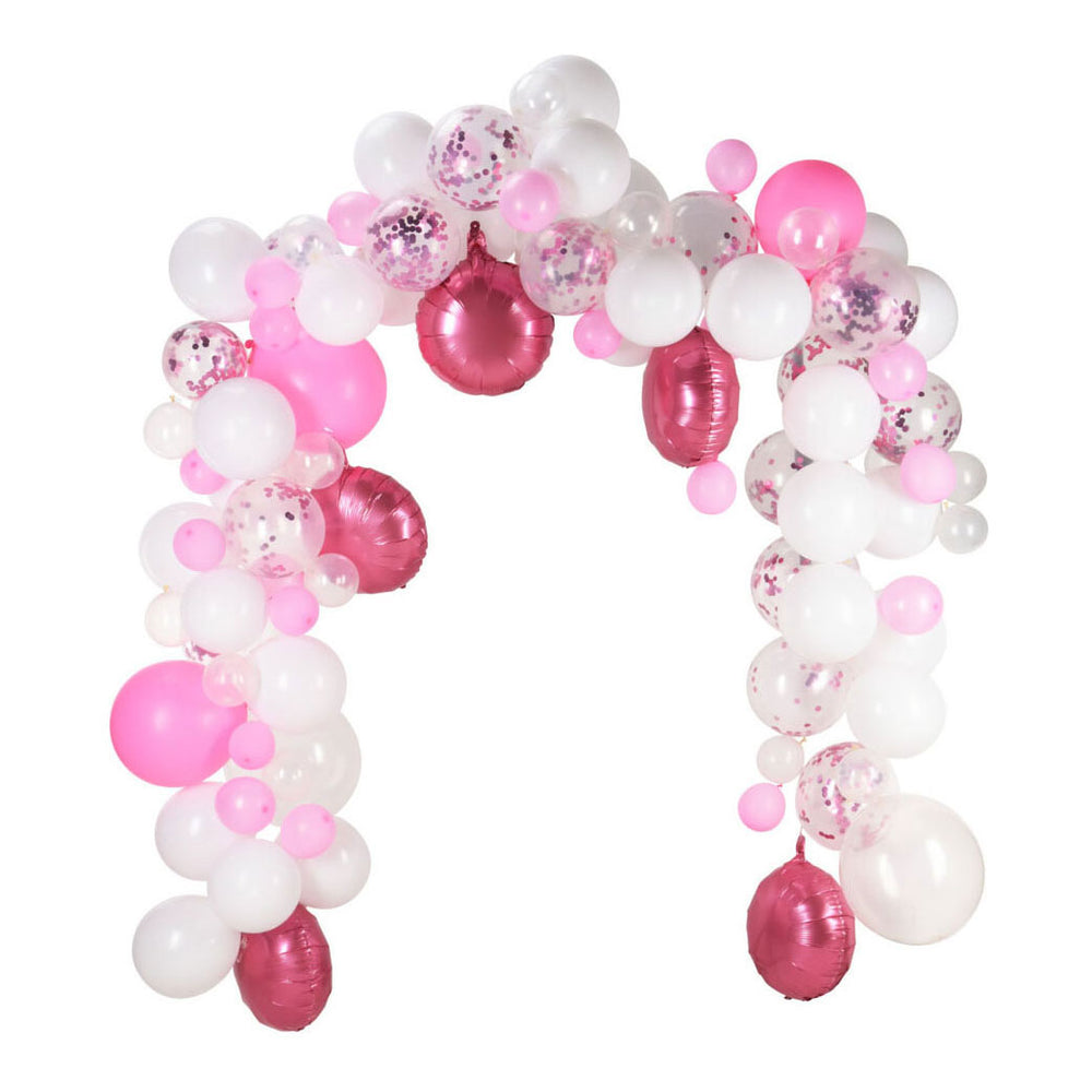 Bouw je eigen ballonnenboogset roze, 120dlg.