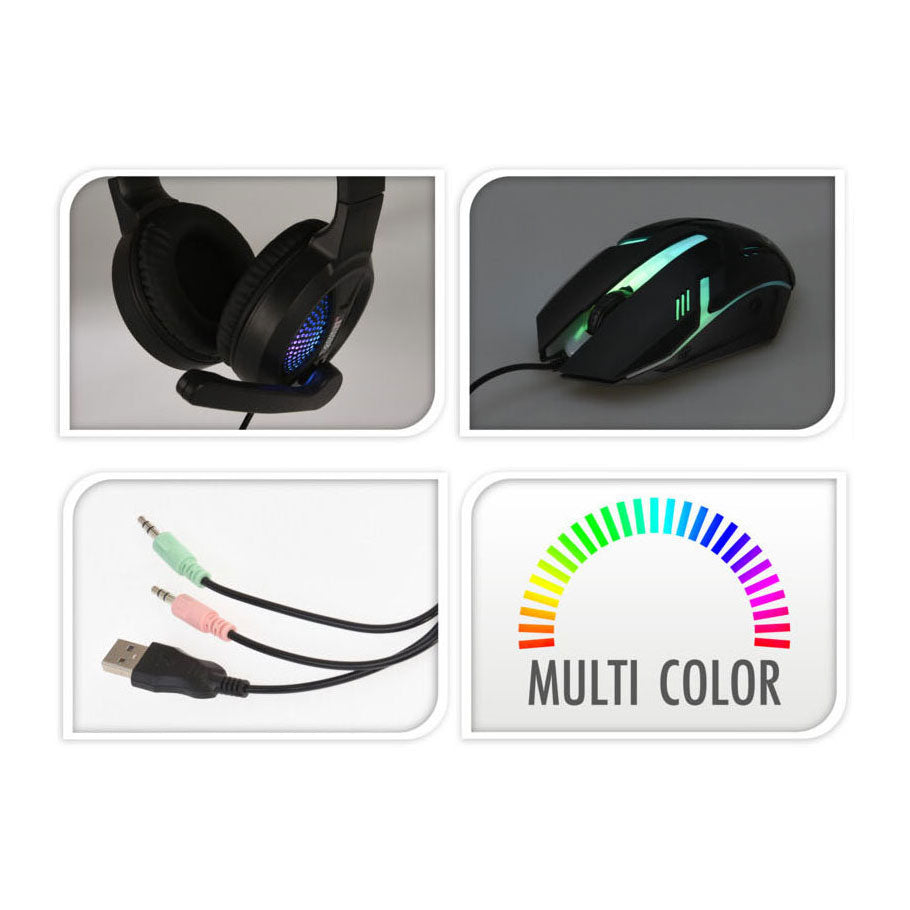 Gaming set muis toetsenbord koptelefoon 3in1