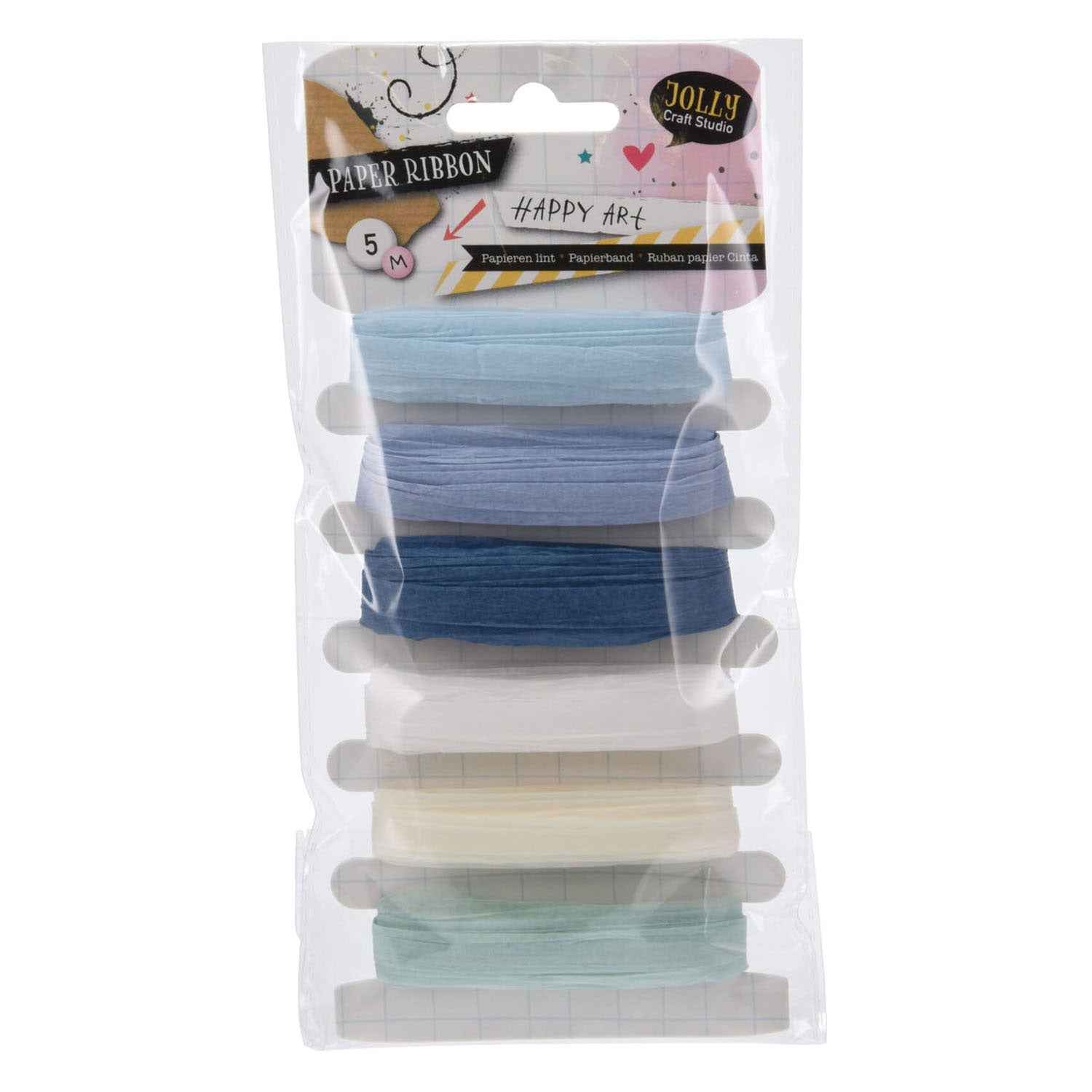 Papieren lint kleur, 6x5mtr.