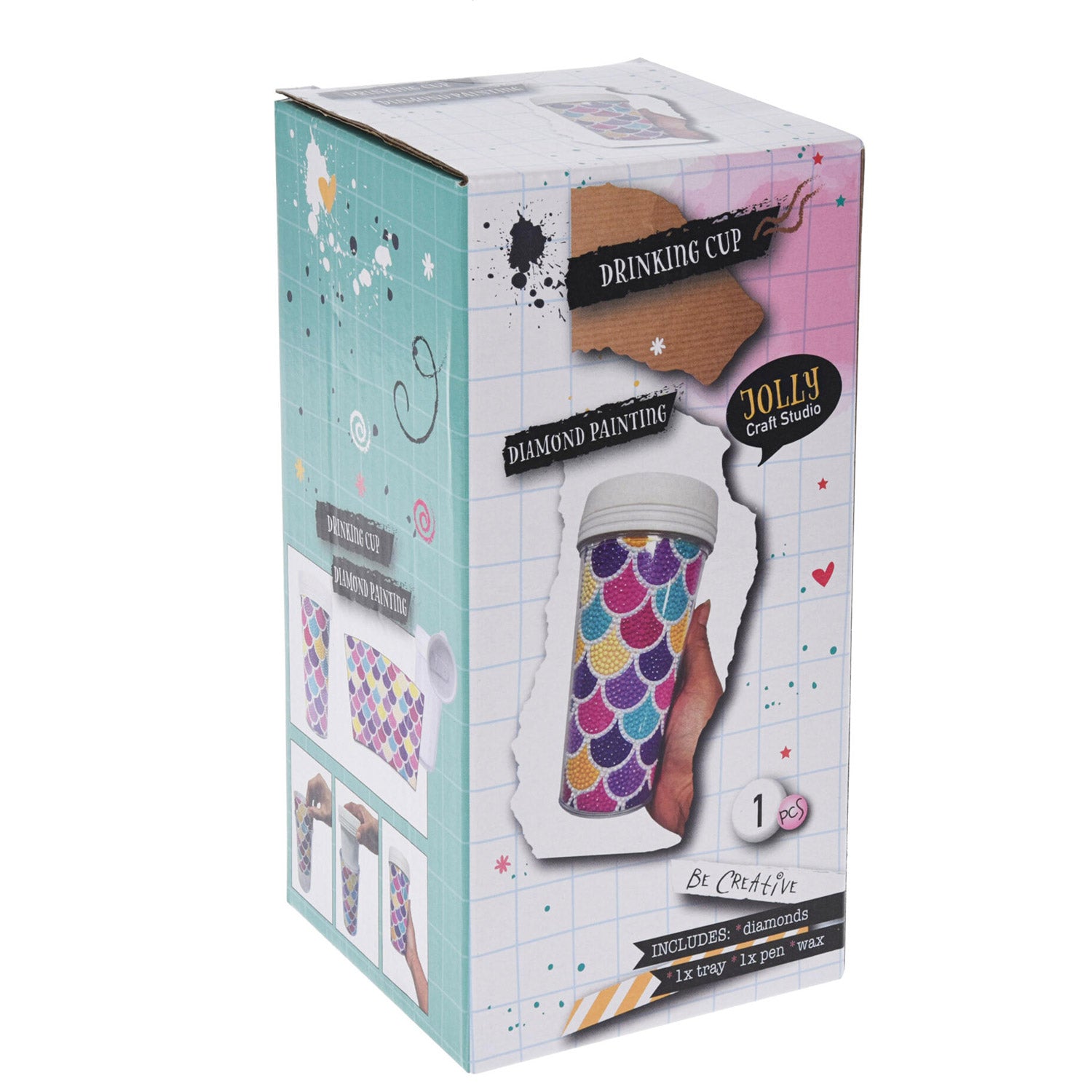Maak je eigen drinkbeker diamantschilderij