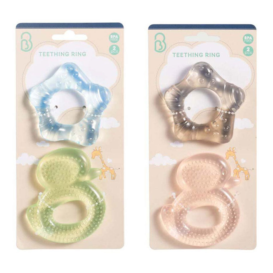 Baby bijtringen met gellaag, 2 stuks