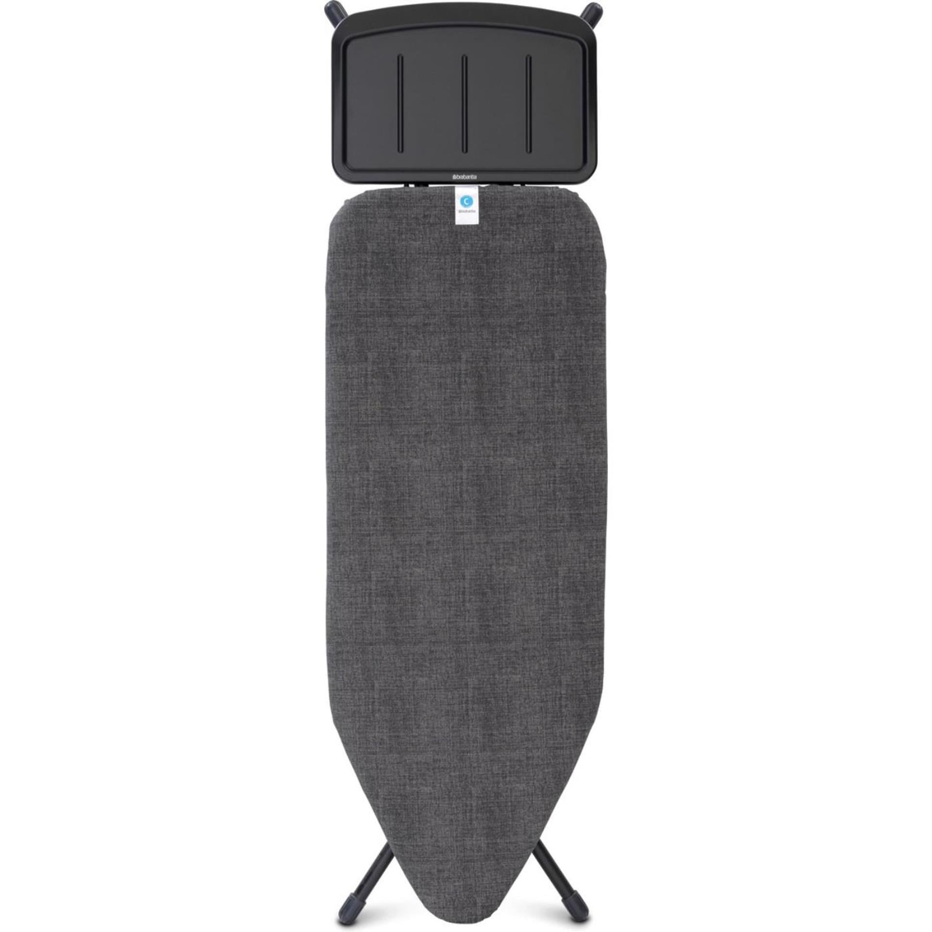 Brabantia strijkplank denim black c 124x45cm met stoomunithouder