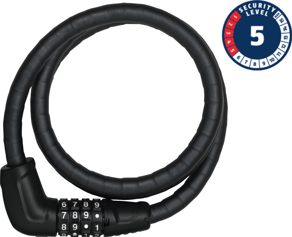 Abus Microflex 6615C 120 15 Zwart Kabelslot