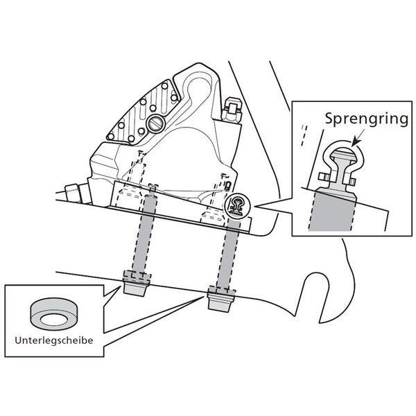 Shimano caliper fixing bolt type c for rear flat mount