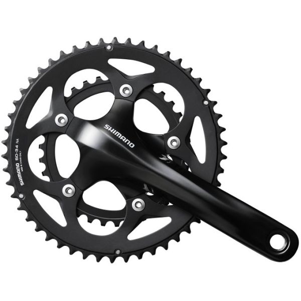 Shimano Crankstel 2 x 10 speed Road FC-RS400 175 50-34 holle als zwart