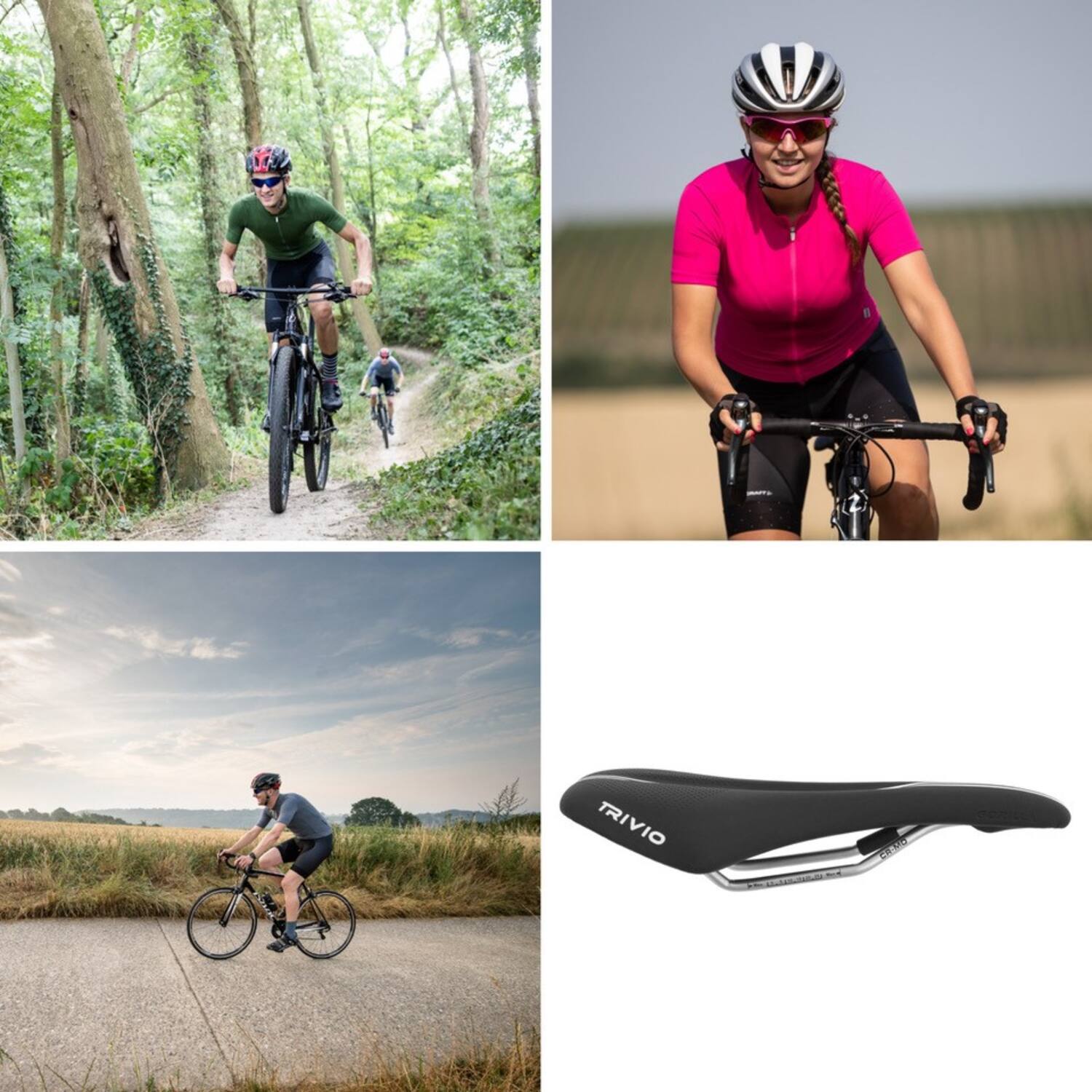 Trivio - gorilla pfs fietszadel zwart pfs