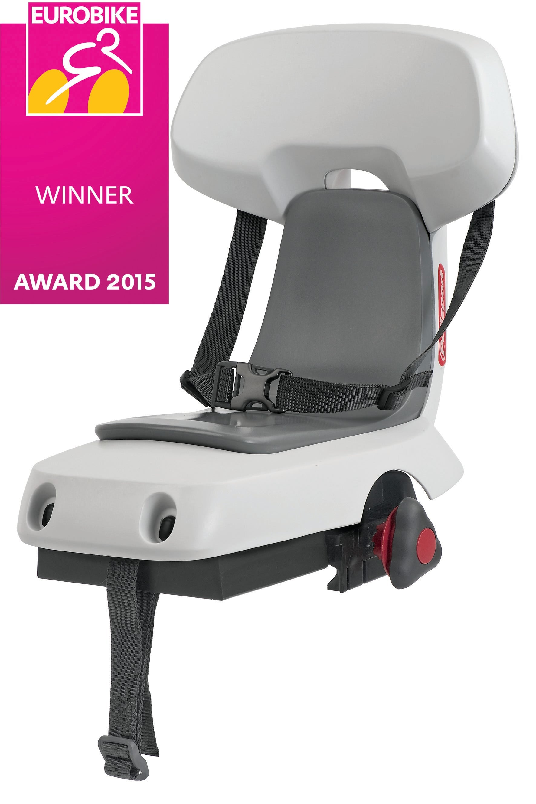 achterzitje Guppy dragerbevestiging wit grijs