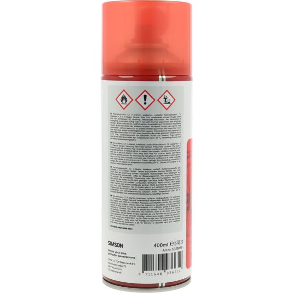 Simson dry lube spray 400ml (vervanger teflon ptfe)