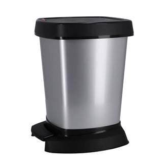 Rotho paso pedaalemmer 6l zilver metallic