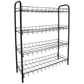 Tomado metaltex schoenenrek 4 rekken 64x23x80.5 cm zwart