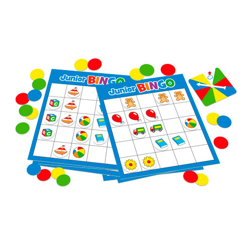 Tactic junior bingo - kinderspel - kleurrijk bingospel voor jonge kinderen - leer herkennen, zoeken en combineren - gezelschapsspel voor het hele gezin - 2 tot 6 spelers - vanaf 4 jaar
