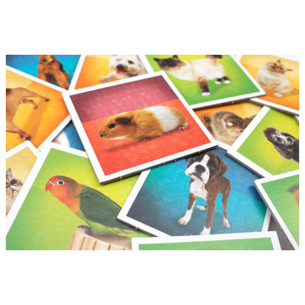 Tactic memo huisdieren - memospel - zoek de juiste paren - honden, katten, konijnen en andere huisdieren - gezelschapsspel voor kinderen en families - 2 tot 6 spelers - vanaf 3 jaar