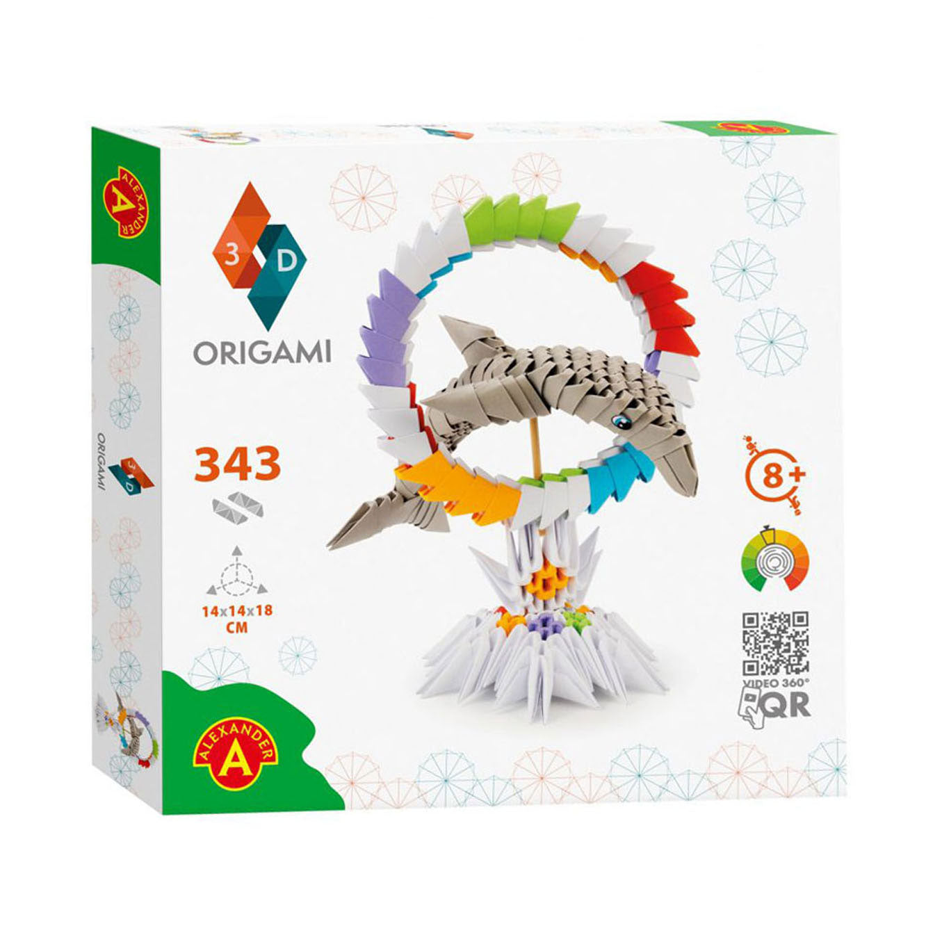 Selecta origami 3d - dolfijn, 343dlg.