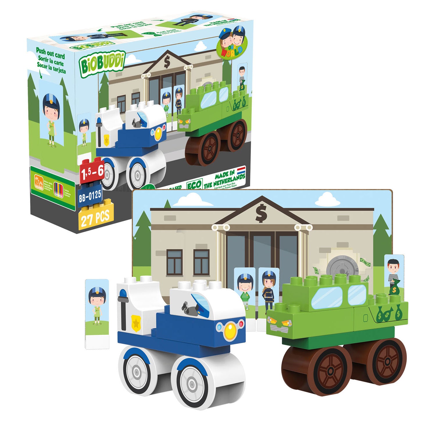 BiOBUDDi Bouwset Bank. 27dlg.