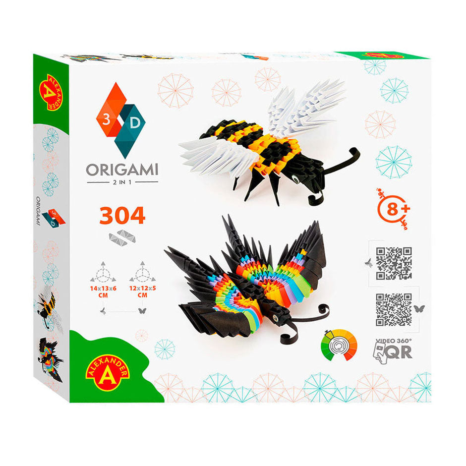 Origami 3d bij vlinder, 304dlg