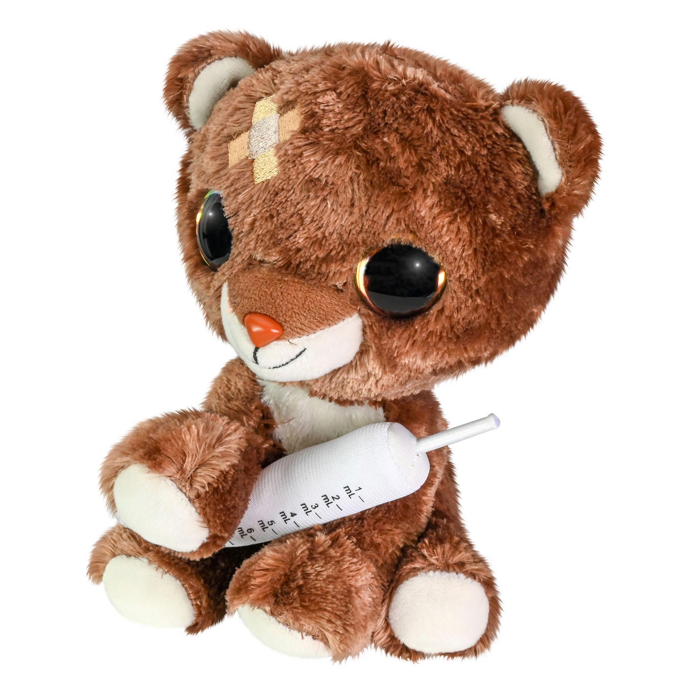 Lumo Stars Knuffel Get Well - Bruine Bier met Spuit, 15cm