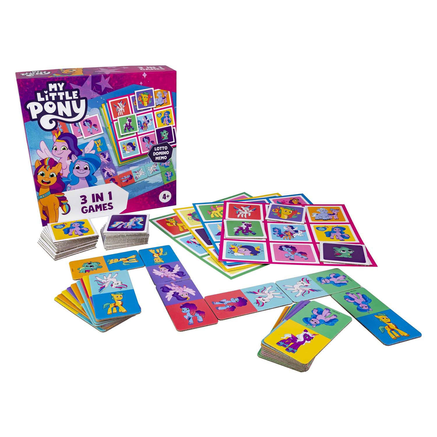 Selecteer mijn kleine pony 3in1 memo lotto domino