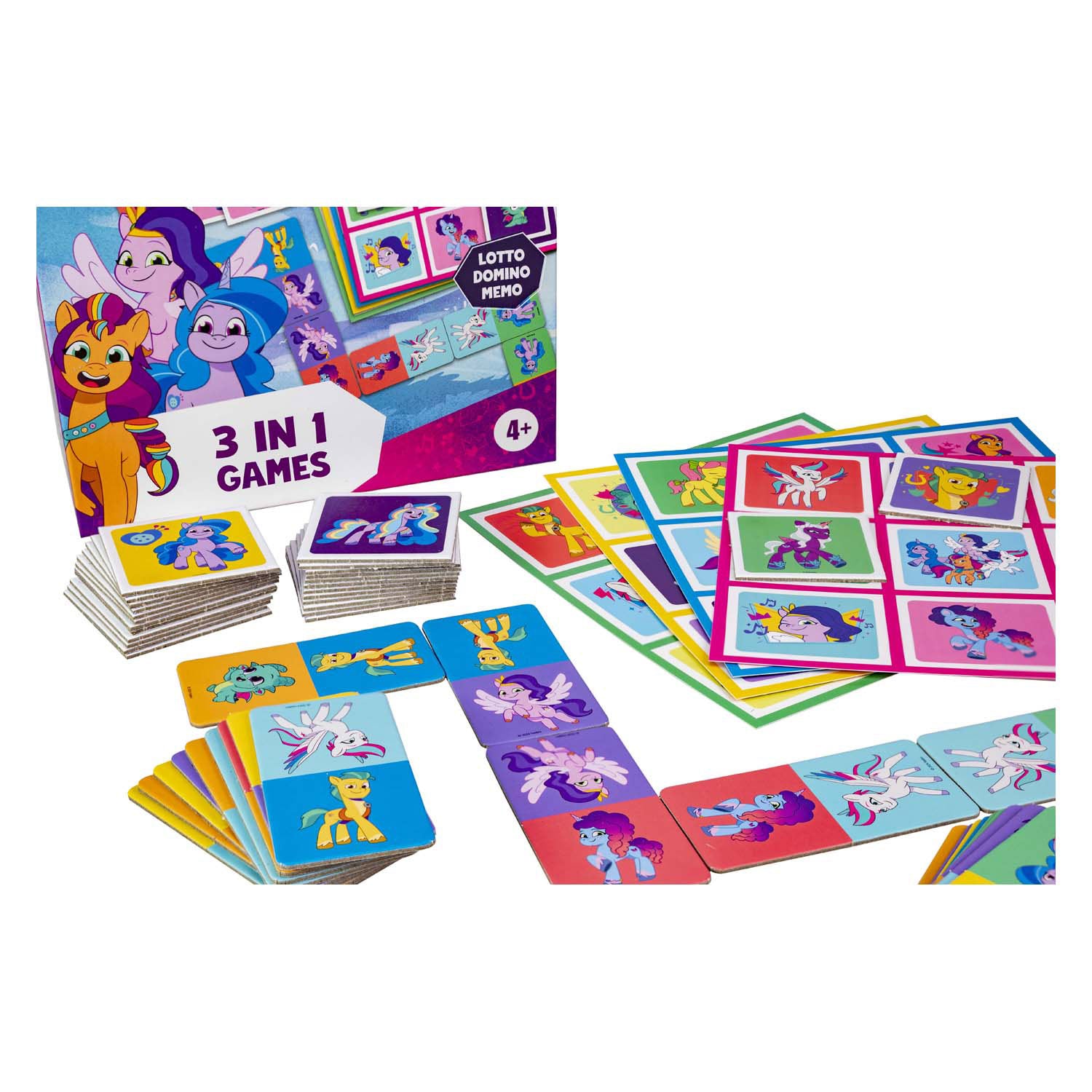 Selecteer mijn kleine pony 3in1 memo lotto domino
