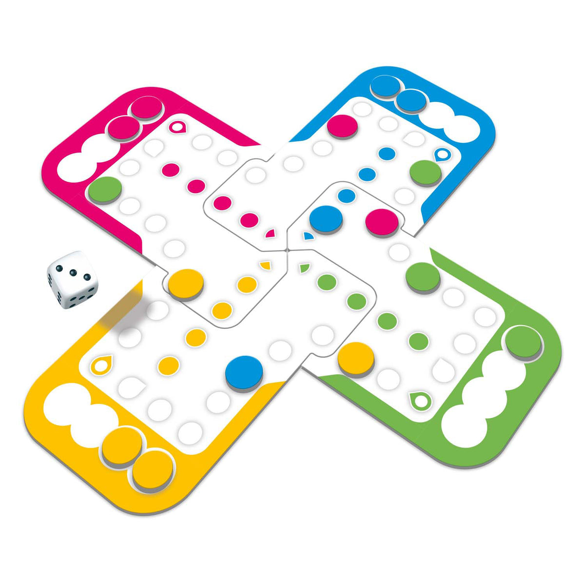 Tactic ludo – bordspel – compacte editie – klassiek familiespel – vanaf 5 jaar – 2 tot 4 spelers