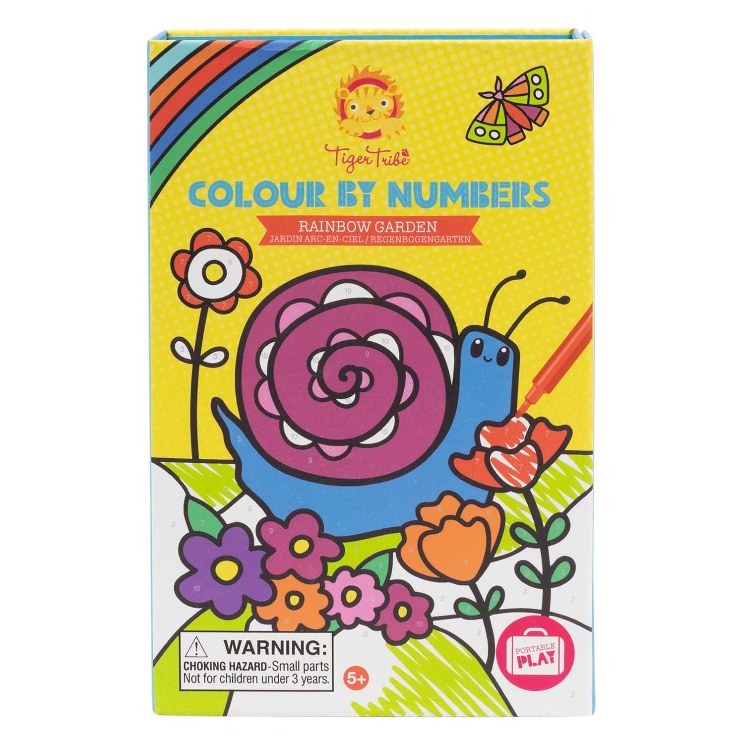Selecteer kleuren op nummer - regenboogtuin