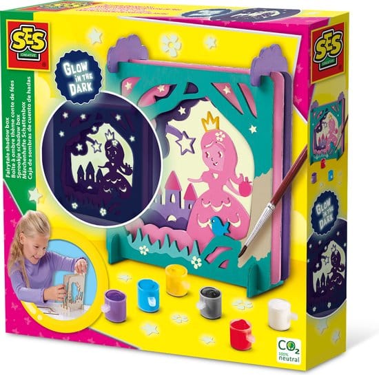 Ses sprookjes schaduwbox maken glow in the dark