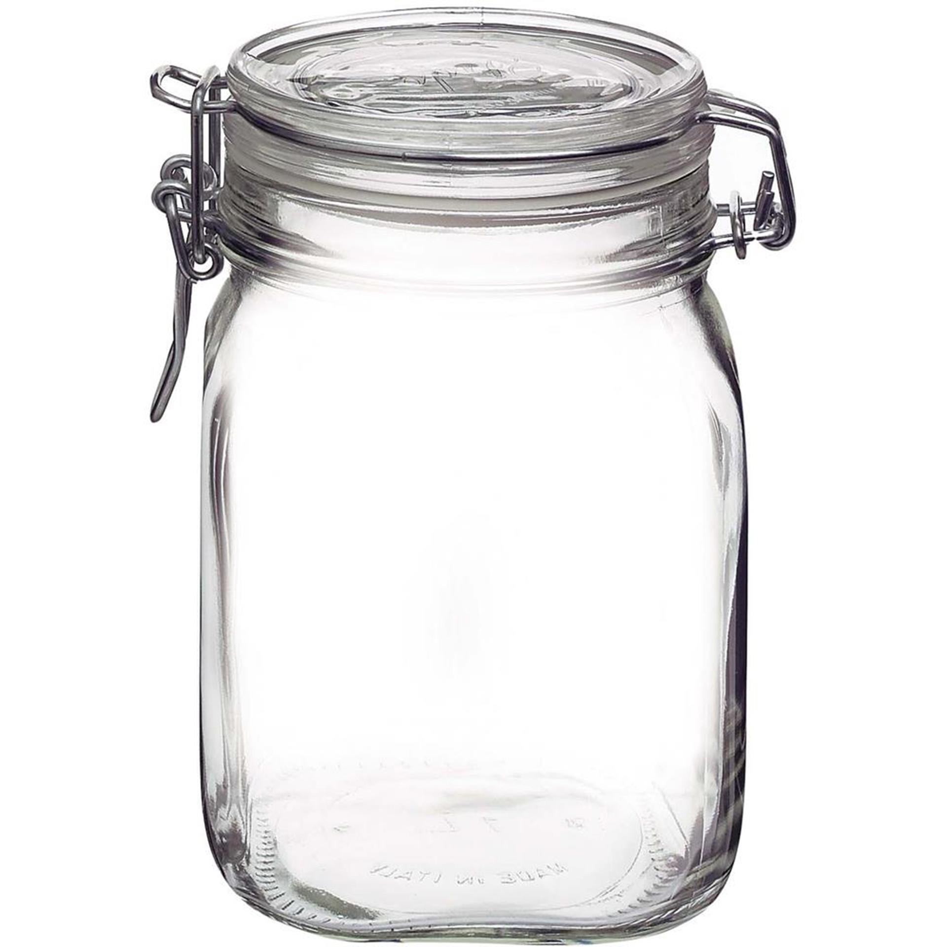 Rocco bormioli klempot vierkant 1,0ltr fido pak a 6 st