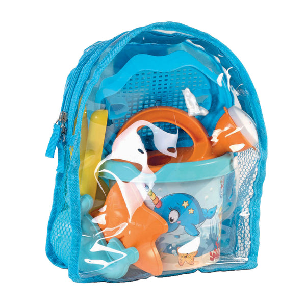 Androni rugzak met strandset walvis, 7dlg.