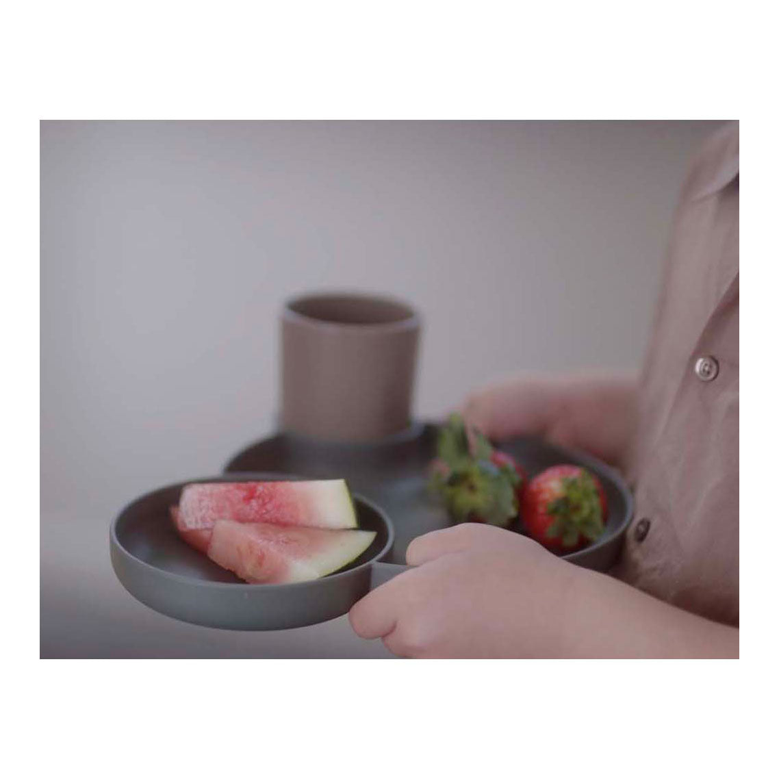 Dantoy kinderservies olijfgroen, 7dlg.