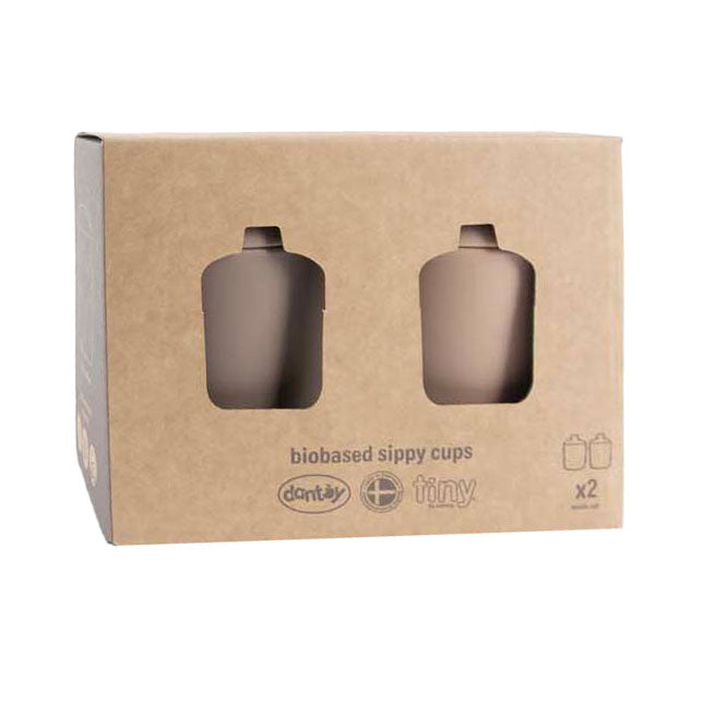 Dantoy anti-knoei drinkbekers beige mokka, 2dlg.