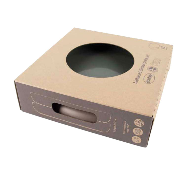 Dantoy bordenset olijfgroen mokka, 2dlg.