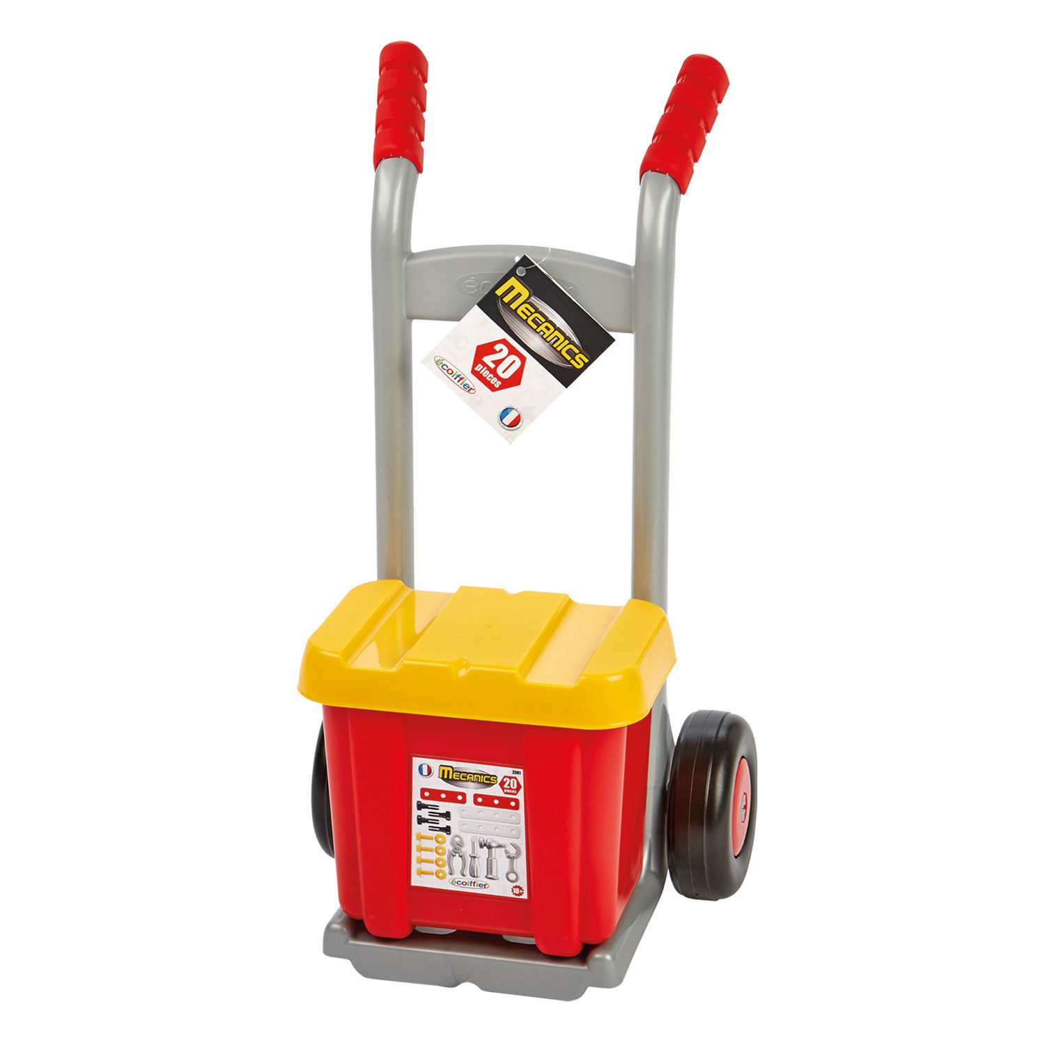 Ecoiffier monteurs steekwagen met gereedschapskist