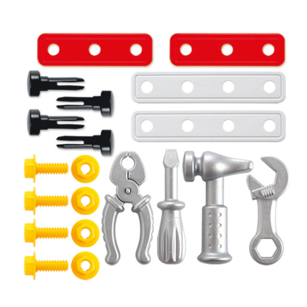 Ecoiffier monteurs steekwagen met gereedschapskist